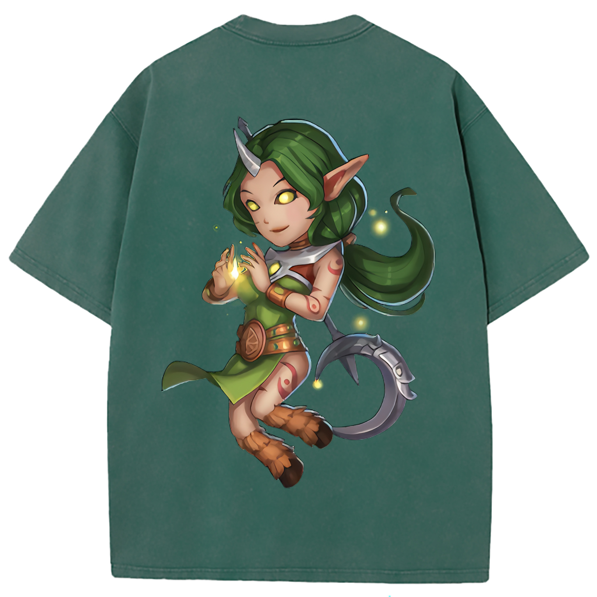（画像用） リーグ・オブ・レジェンド League of Legends LOL 綿100% ヴィンテージ風 半袖Tシャツ（背面プリント）